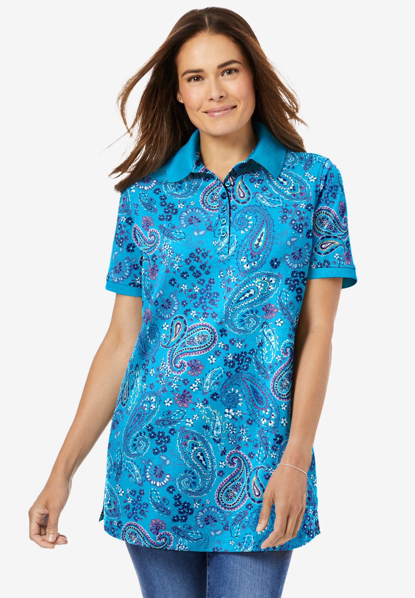 Perfect Printed Short-Sleeve Polo Shirt image number 0