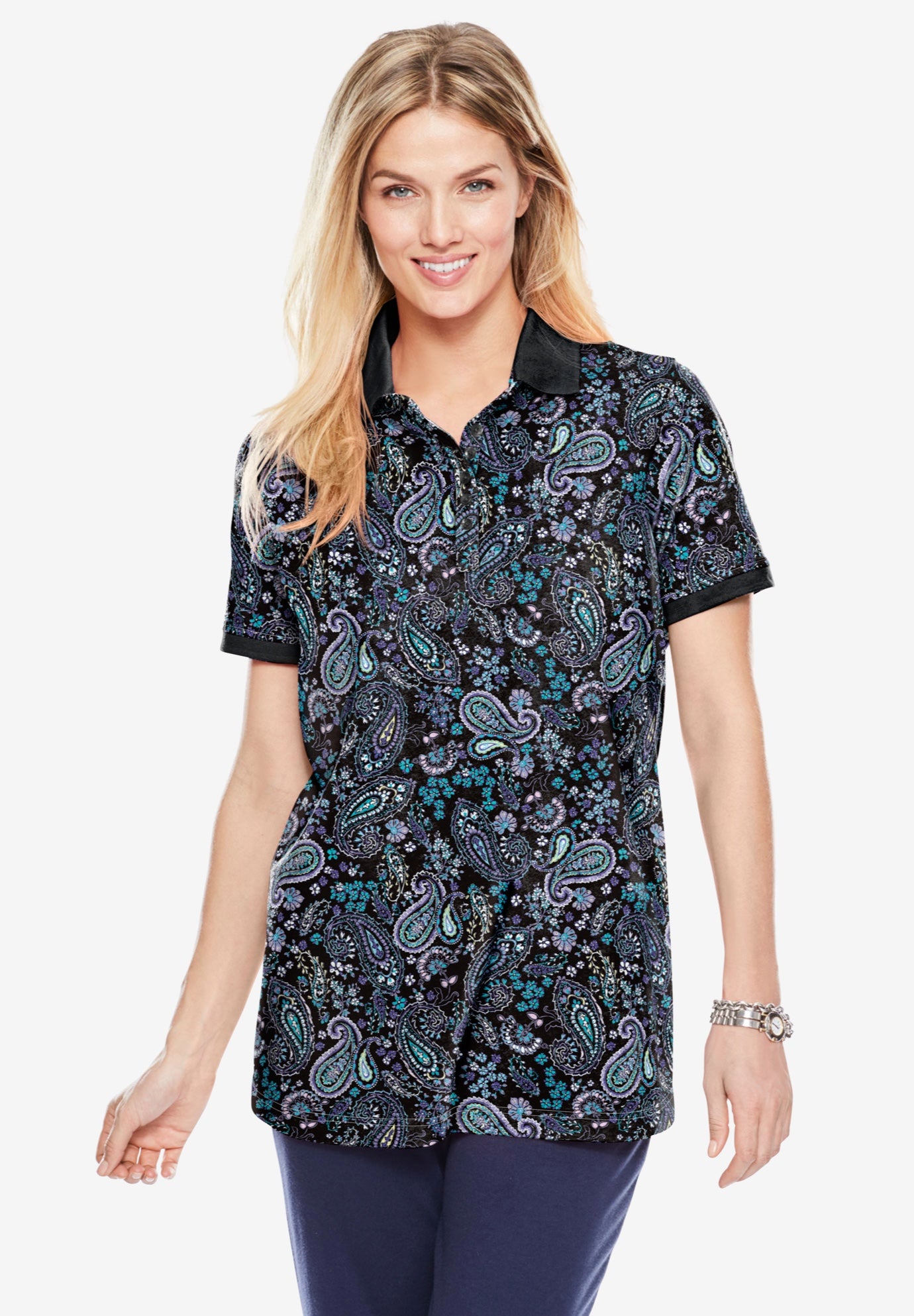 Perfect Printed Short-Sleeve Polo Shirt image number 0
