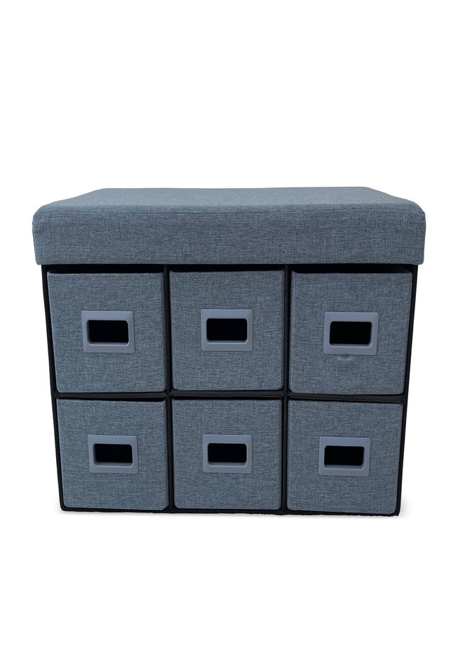 6-Drawer Storage Ottoman image number 1