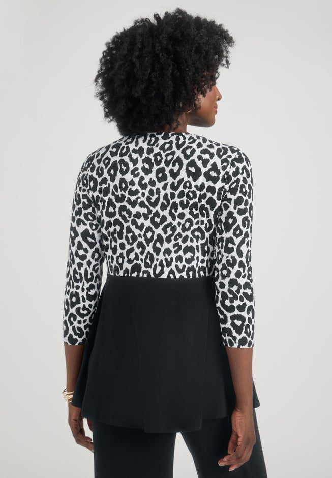 Printed Yoke Trapeze Tee image number 1