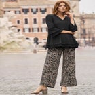 Everyday Stretch Knit Wide Leg Pant image number null