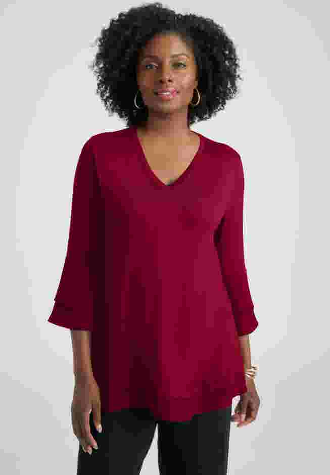 Ruffle Layered Sleeve Top image number 0