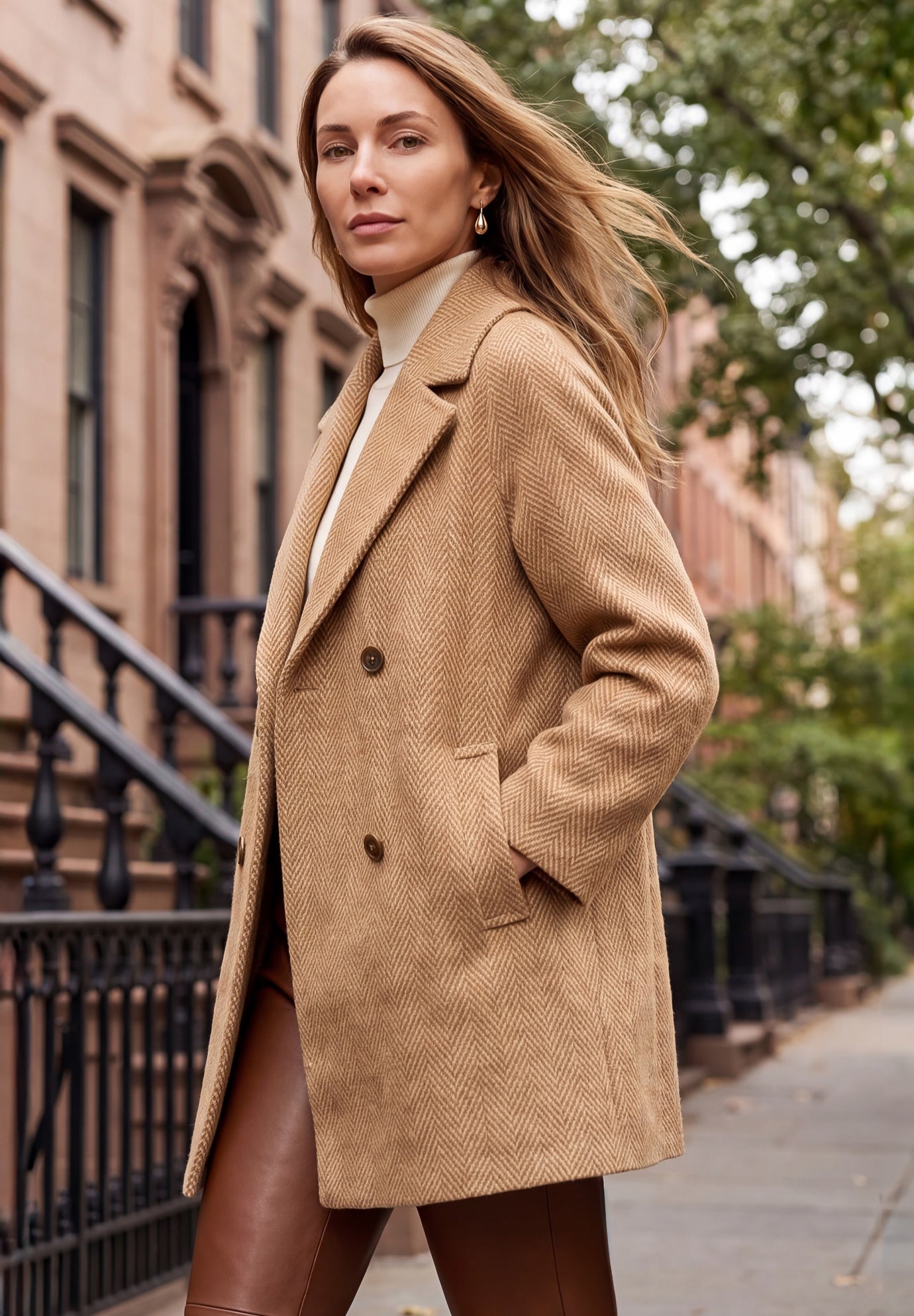 A-Line Wool Peacoat image number 2