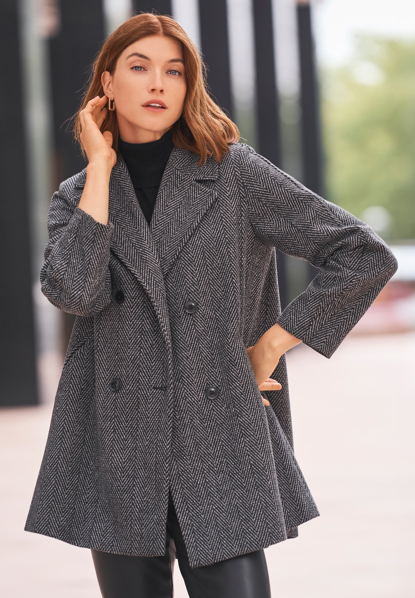 A-Line Wool Peacoat image number 0