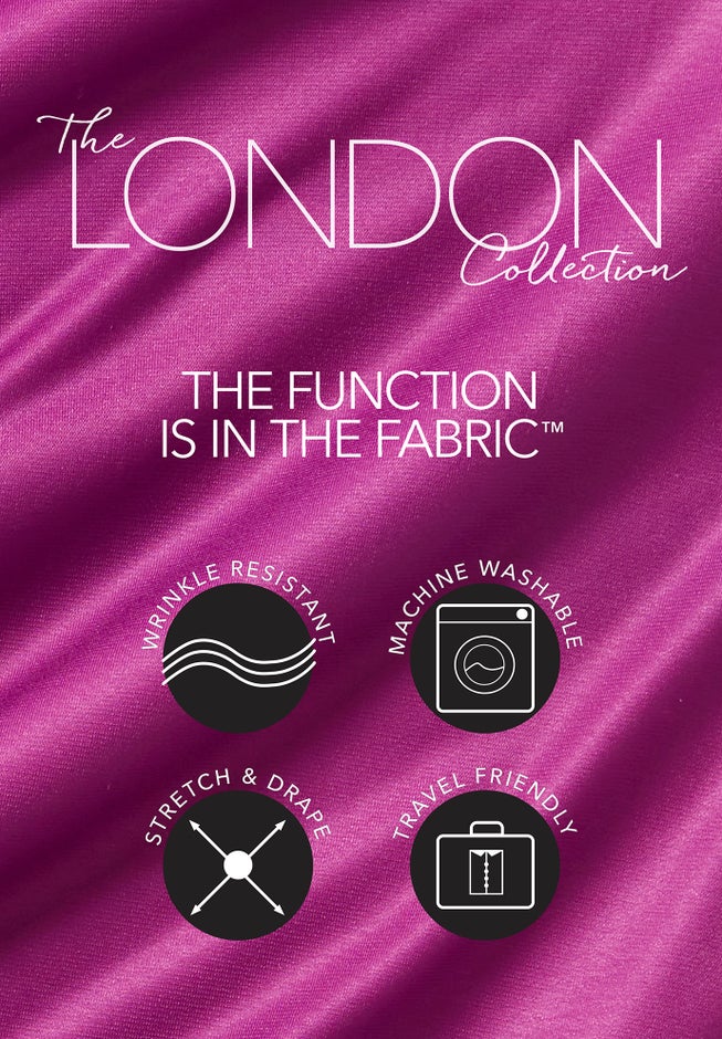 Stretch Knit Mesh Inset Sleeve Tunic image number 3