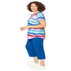 Two-Piece V-Neck Tunic & Capri Set image number 1