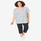 Two-Piece V-Neck Tunic & Capri Set image number null