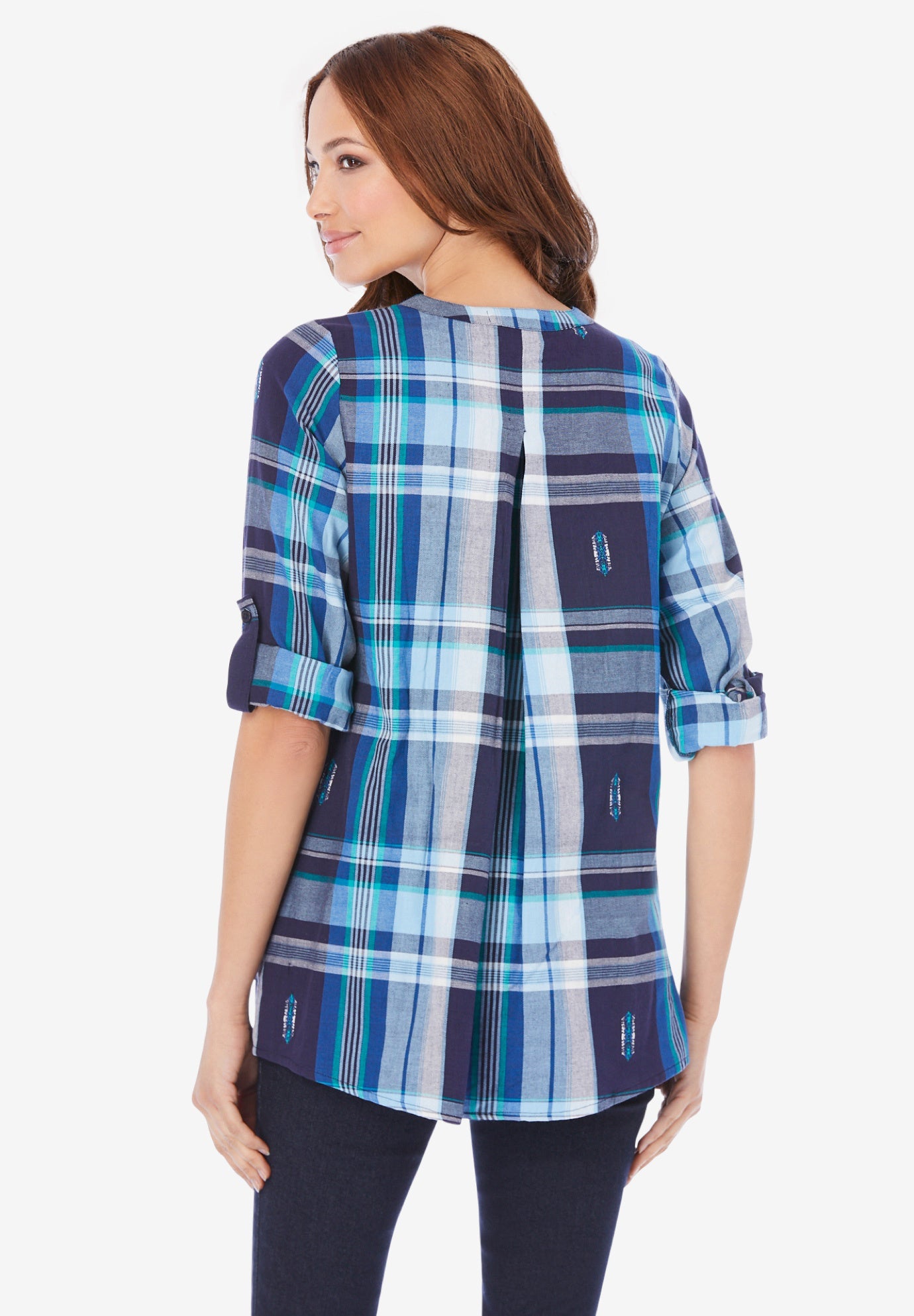 Soft Plaid Button-Front Shirt image number 1
