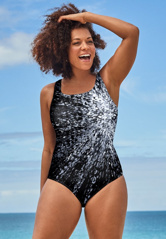 Chlorine Resistant Crossback One Piece Swimsuit image number 0
