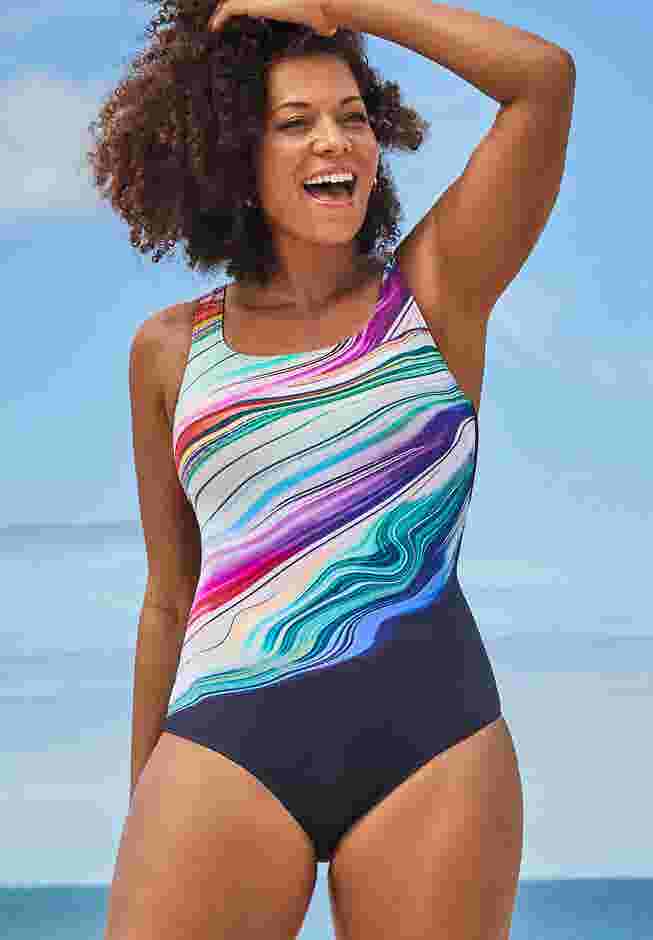Chlorine Resistant Crossback One Piece Swimsuit image number 0