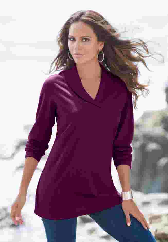 Shawl Collar Ultimate Tee image number 3