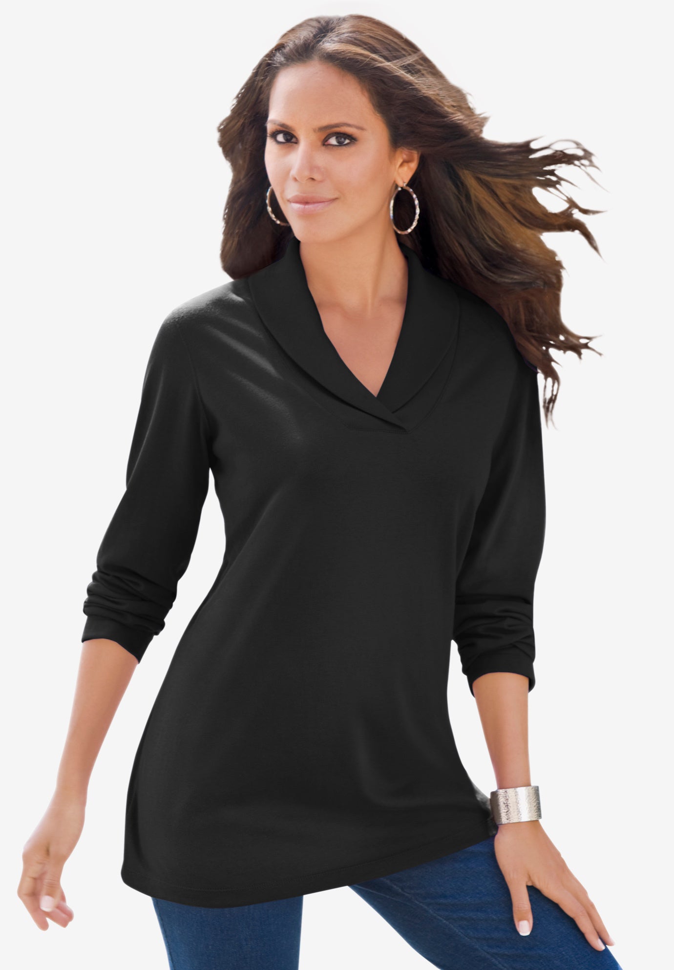 Shawl Collar Ultimate Tee image number 0