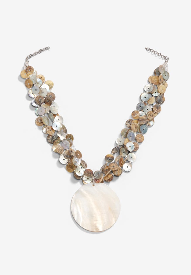 Shell Medallion Necklace image number null