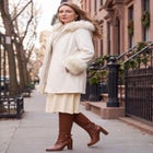 Hooded Faux Fur Trim Coat image number 2