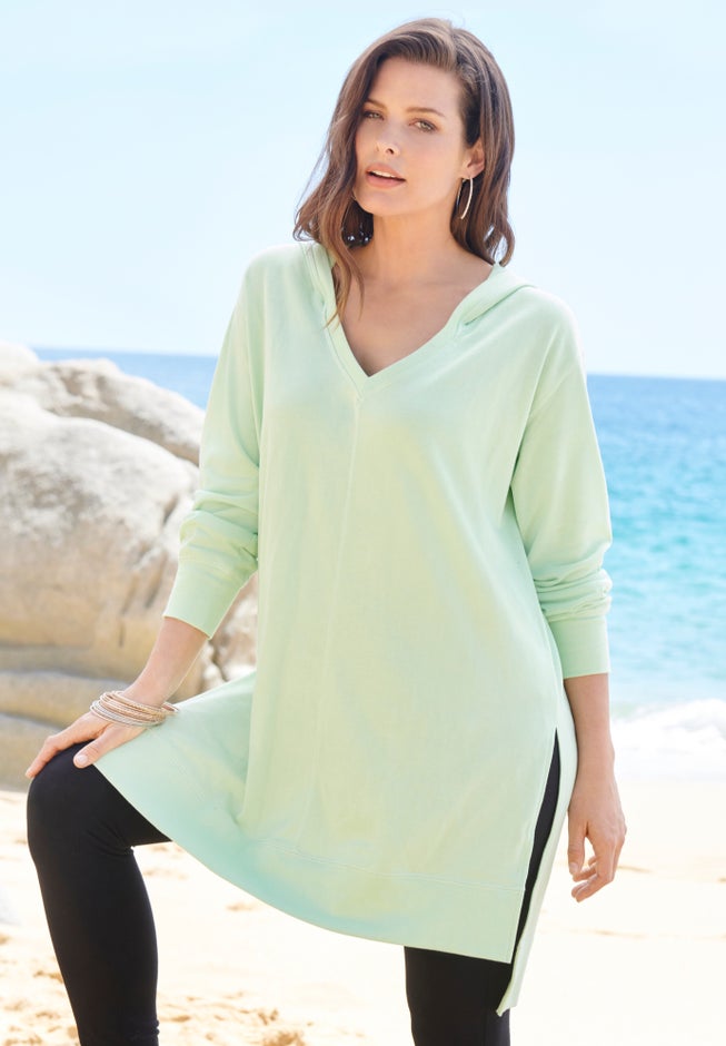 French Terry Tunic Hoodie image number 5