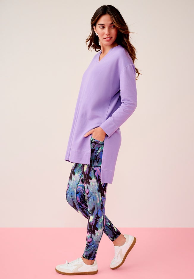 French Terry Tunic Hoodie image number 2