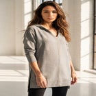 French Terry Tunic Hoodie image number null