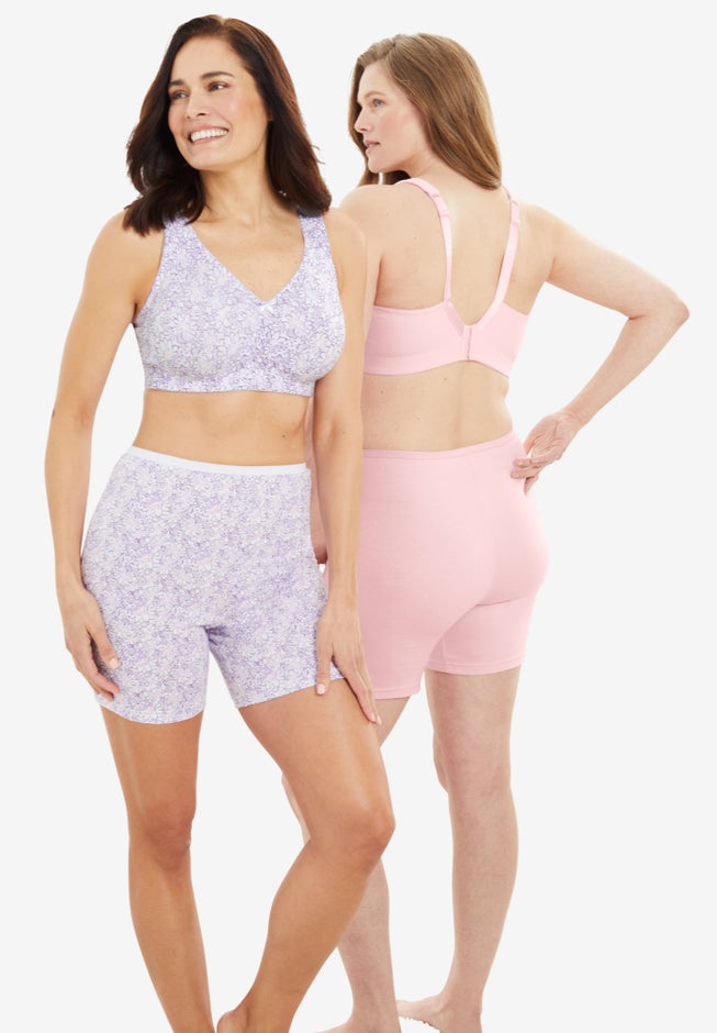 Comfort Choice® 2-Pack Cotton Full Coverage Bra image number 1