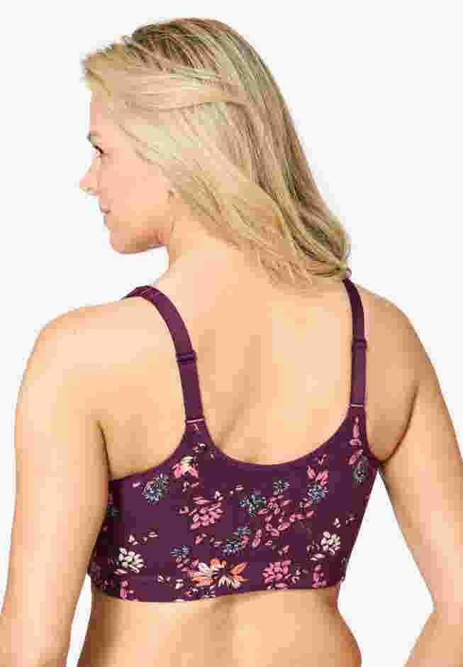Catherines Front-Close Cotton Comfort Bra image number 1