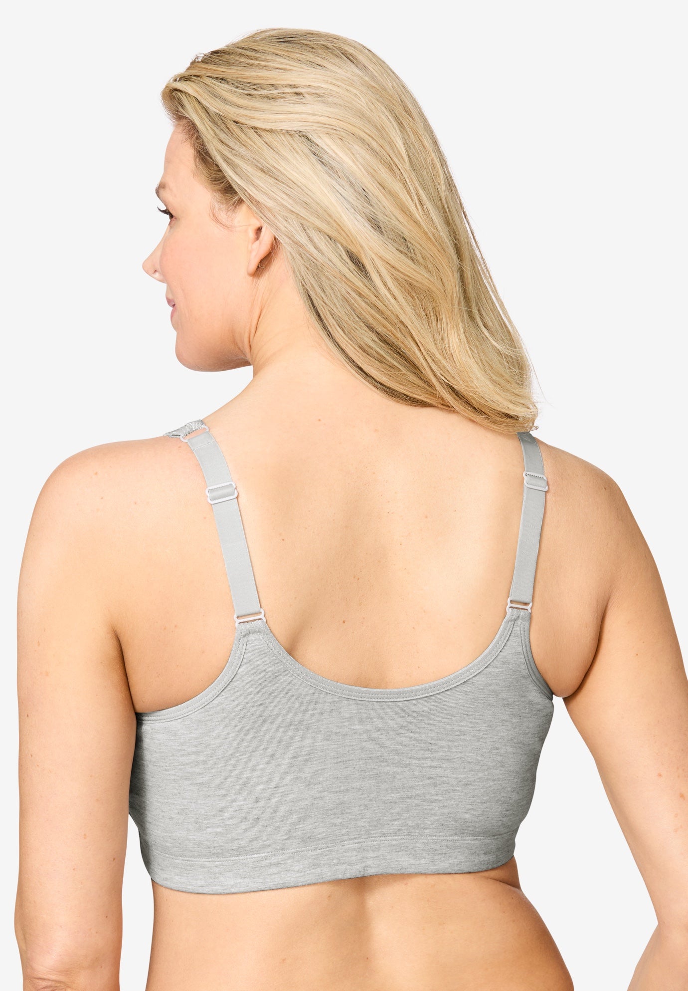 Catherines Front-Close Cotton Comfort Bra image number 1