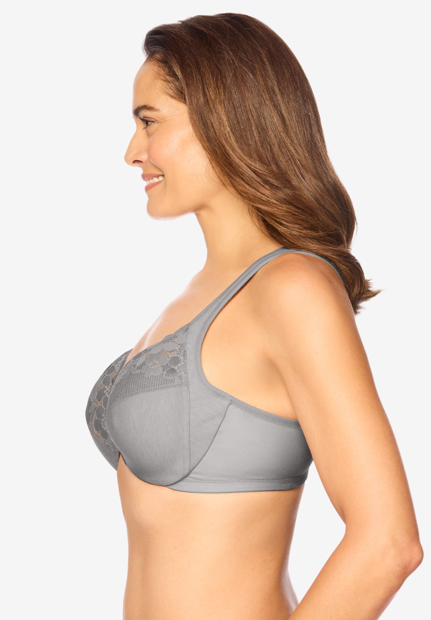 Glamorise® Wonderwire® Front-Close Cotton Underwire Bra 1241 image number 2