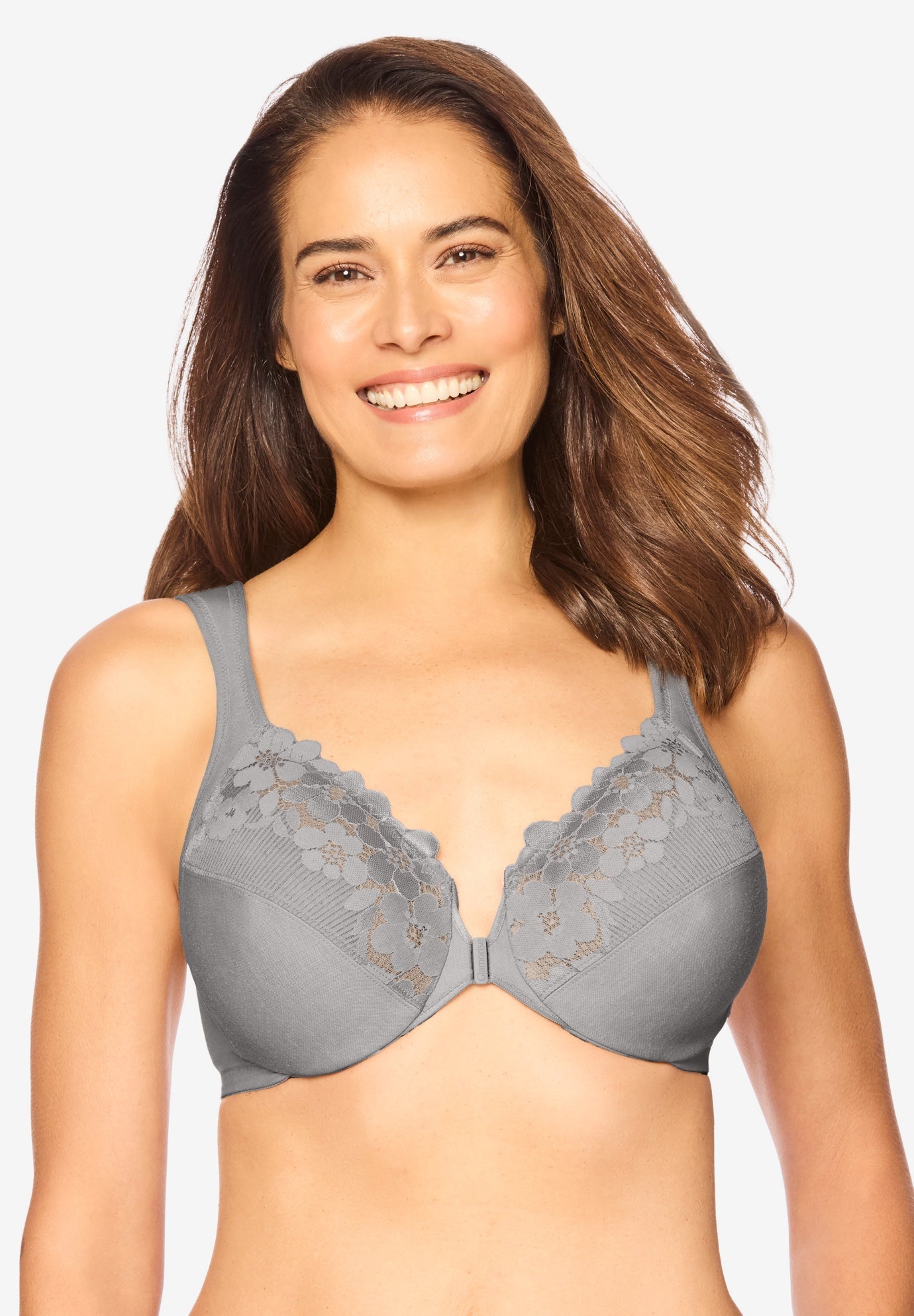 Glamorise® Wonderwire® Front-Close Cotton Underwire Bra 1241 image number 0