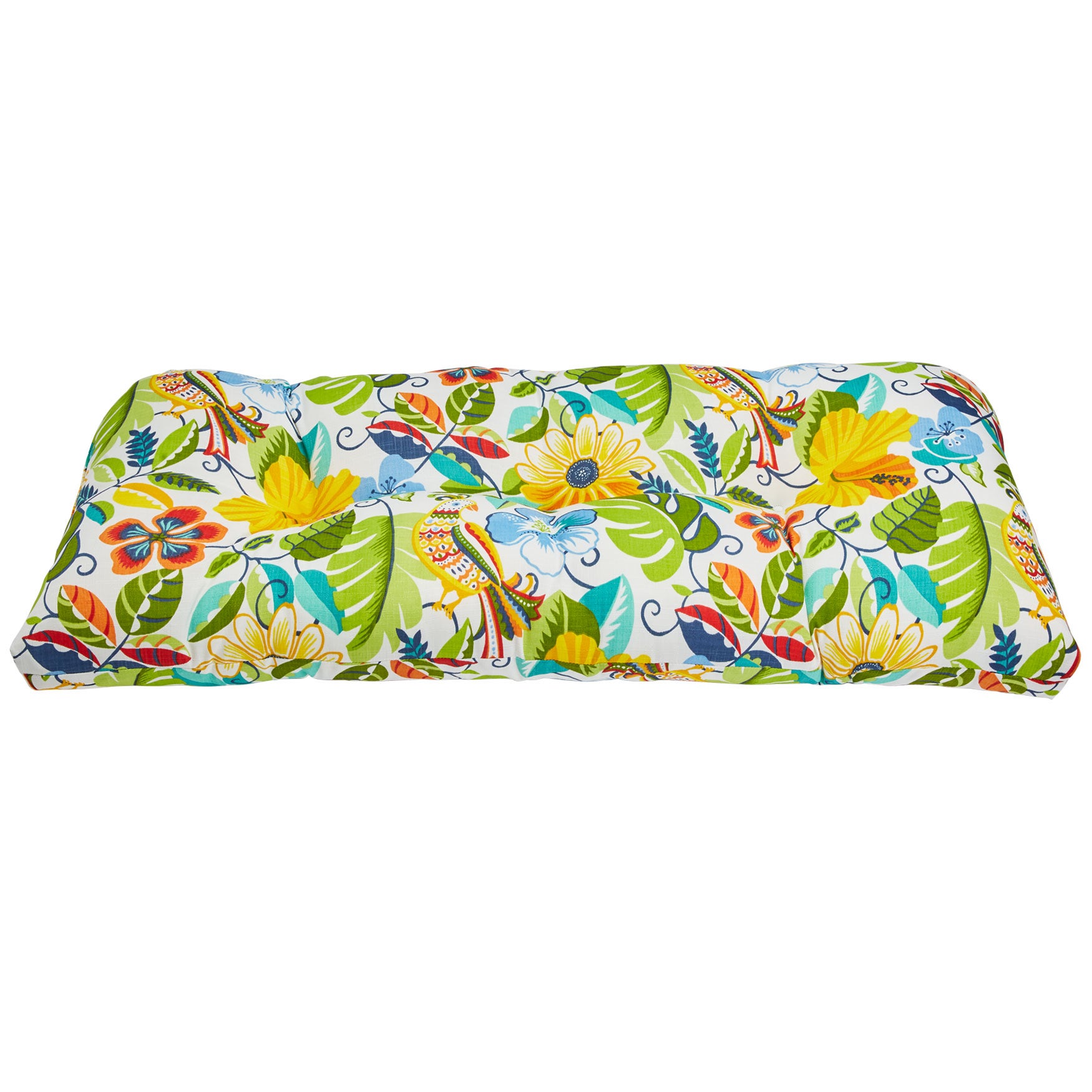 BH Performance Fabric Tufted Wicker Settee Cushion image number 0