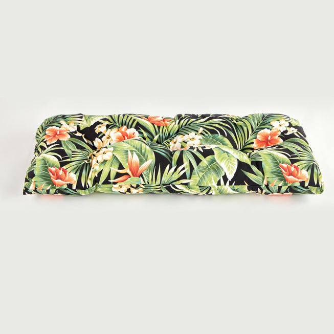 BH Performance Fabric Tufted Wicker Settee Cushion image number 0