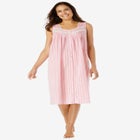 Sleeveless Button Front Night Gown image number null