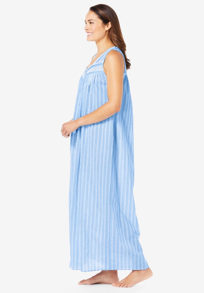 Long Sleeveless Floral Nightgown image number 2