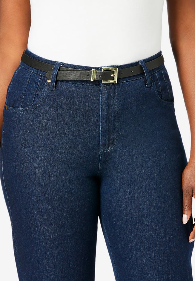 Faux Leather Skinny Belt image number 1