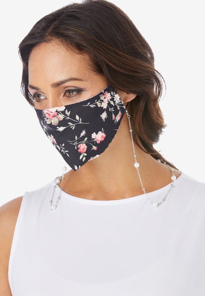Beaded Face Mask Chain image number null