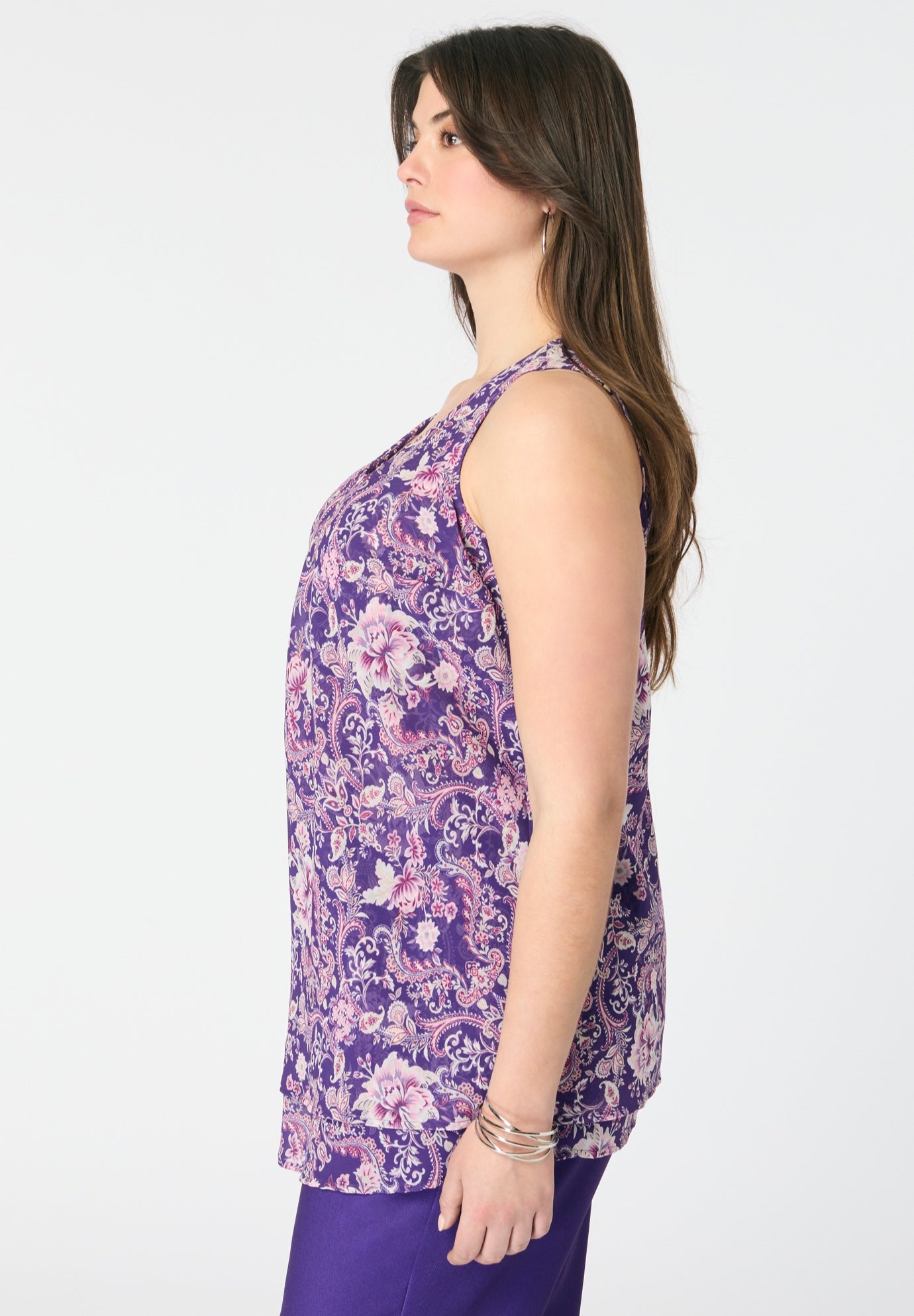 Double-Layer Georgette Tank Top image number 2