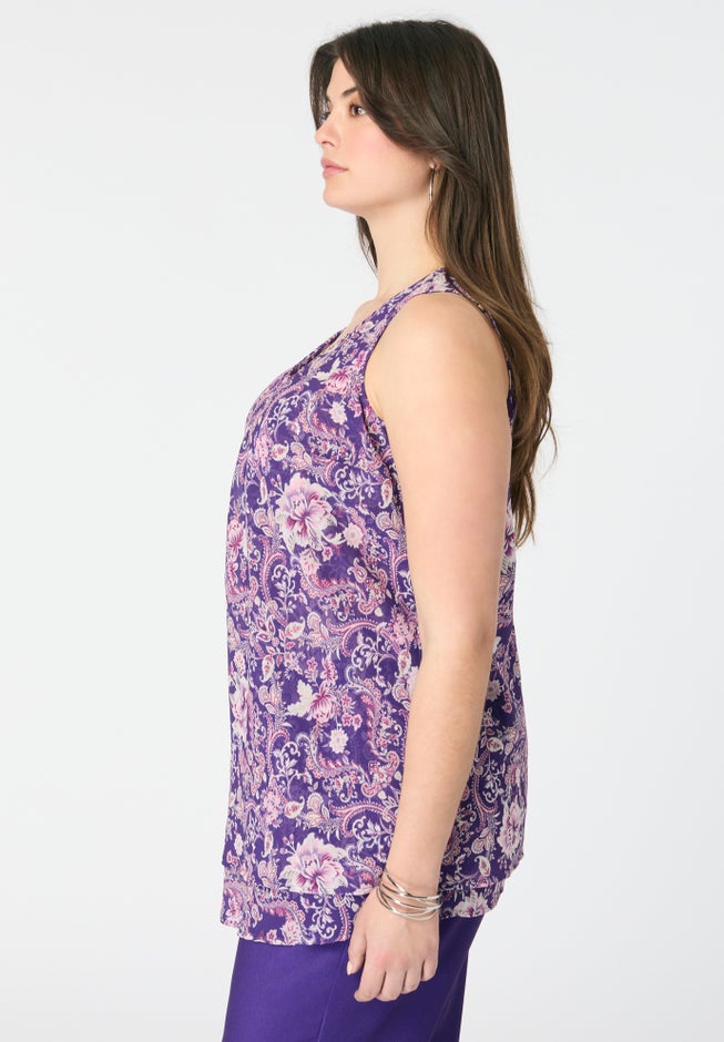 Double-Layer Georgette Tank Top image number 2