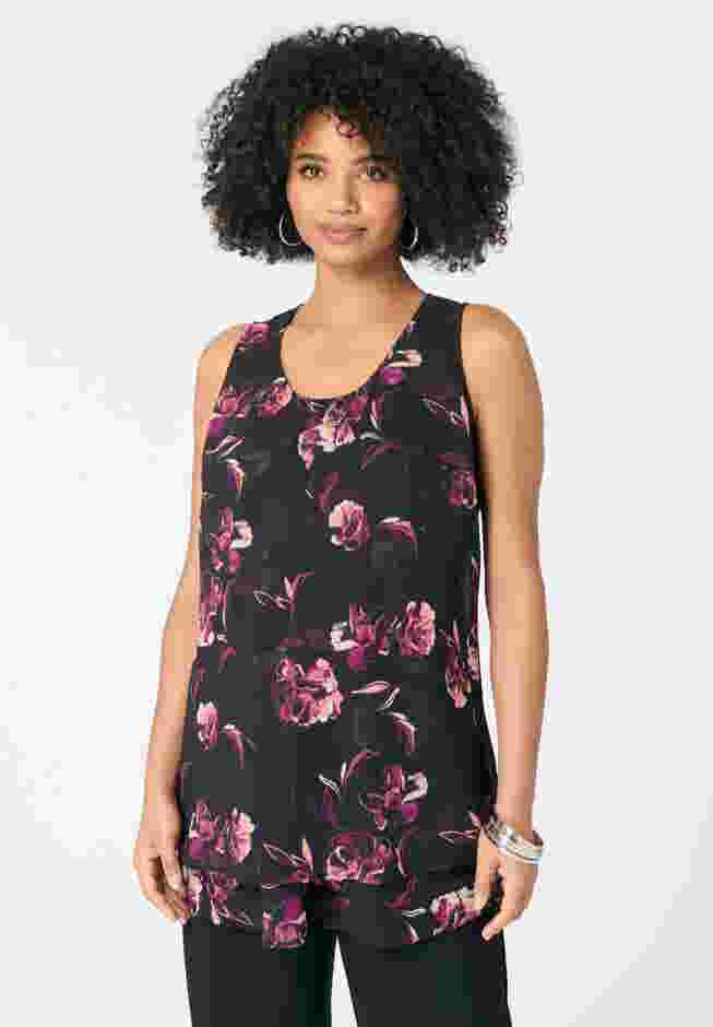 Double-Layer Georgette Tank Top image number 0