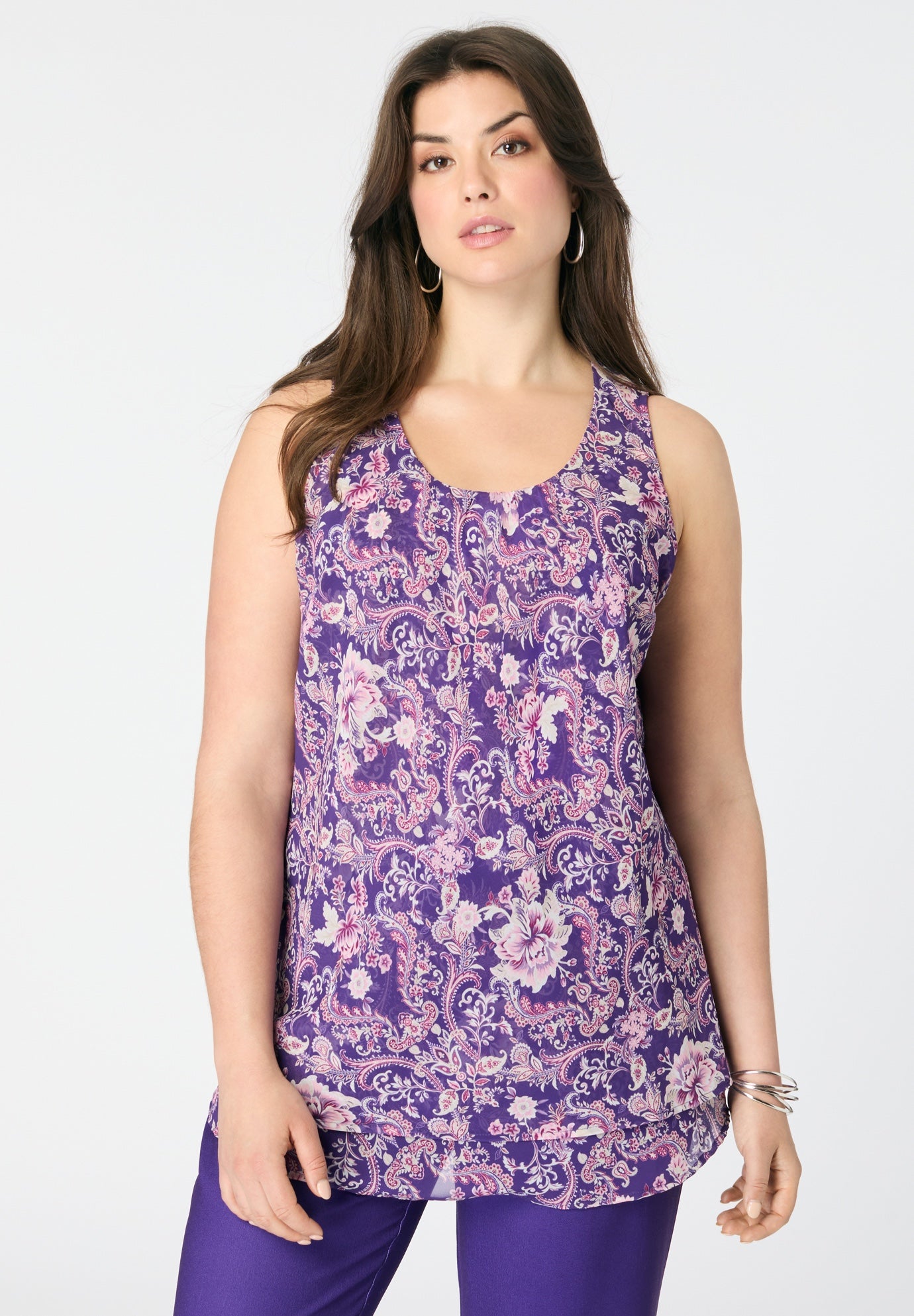 Double-Layer Georgette Tank Top image number 0
