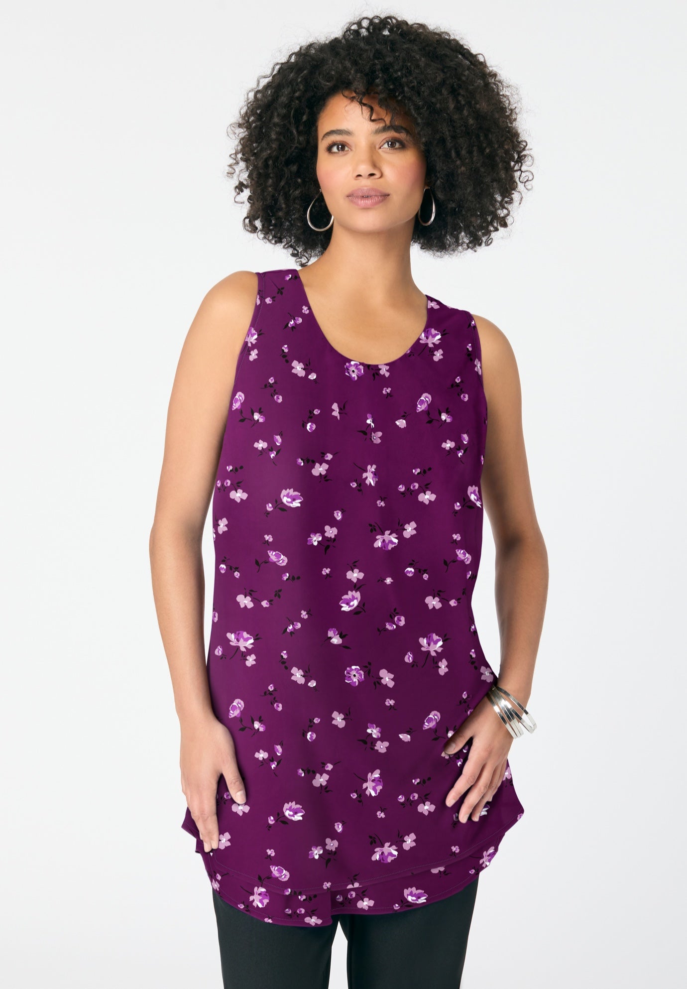 Double-Layer Georgette Tank Top image number 0