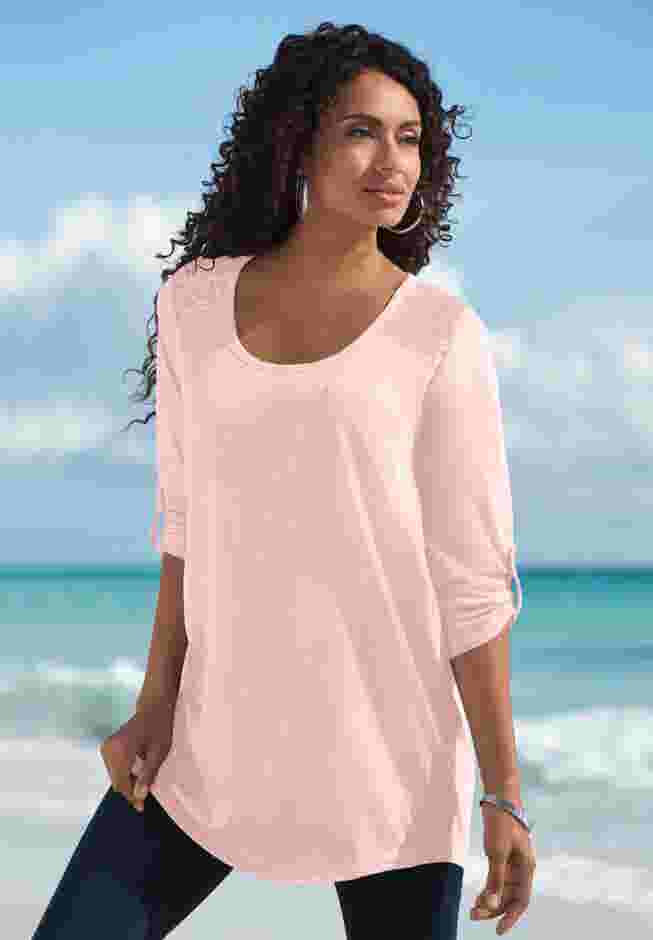 Textured Lace Trimmed Tunic image number 2