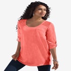 Textured Lace Trimmed Tunic image number null