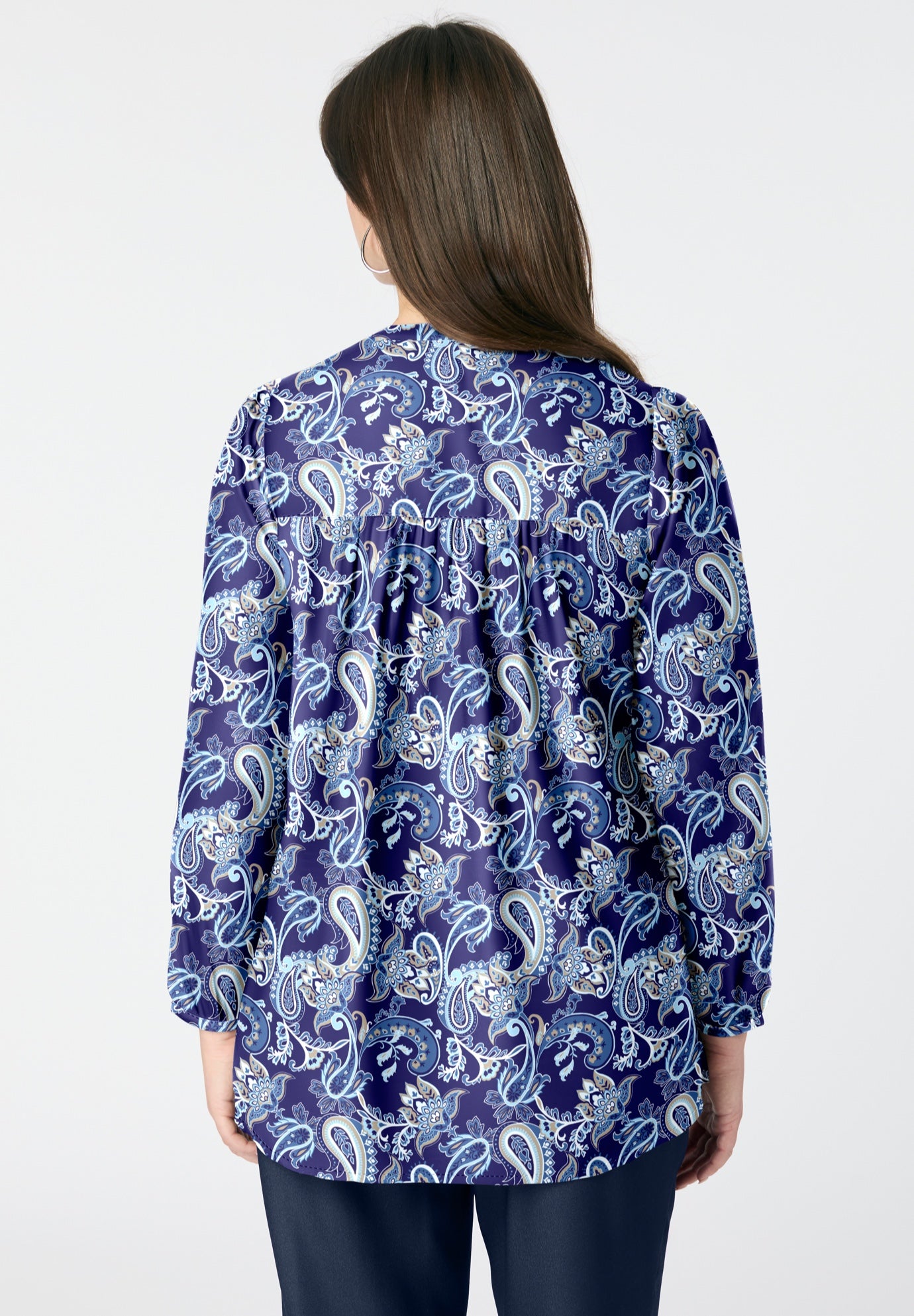 Buttoned V-Neck Blouse image number 1