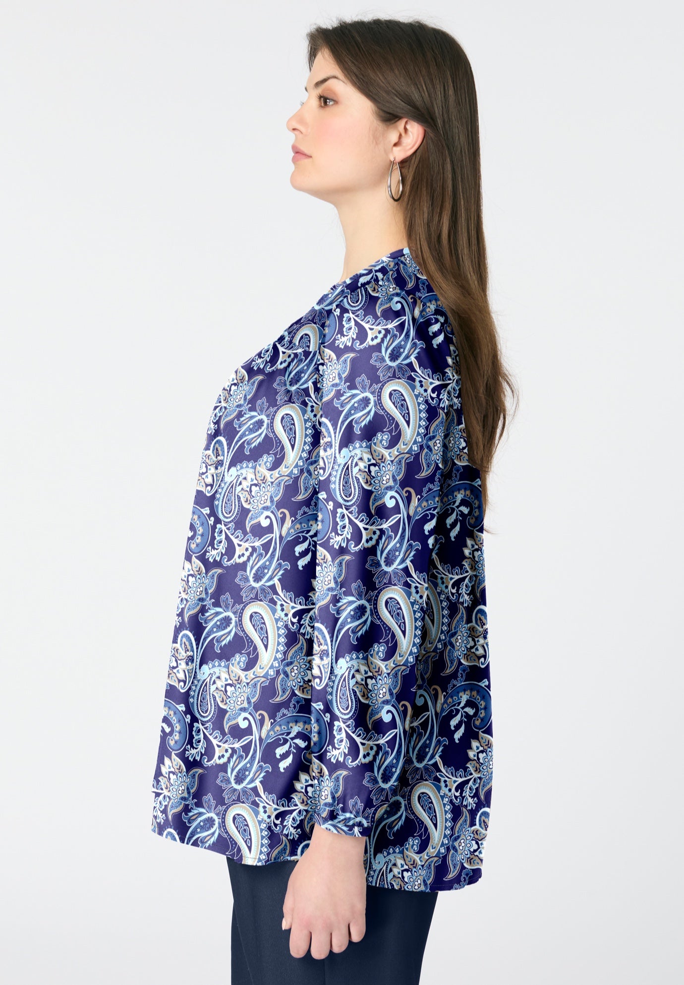 Buttoned V-Neck Blouse image number 2