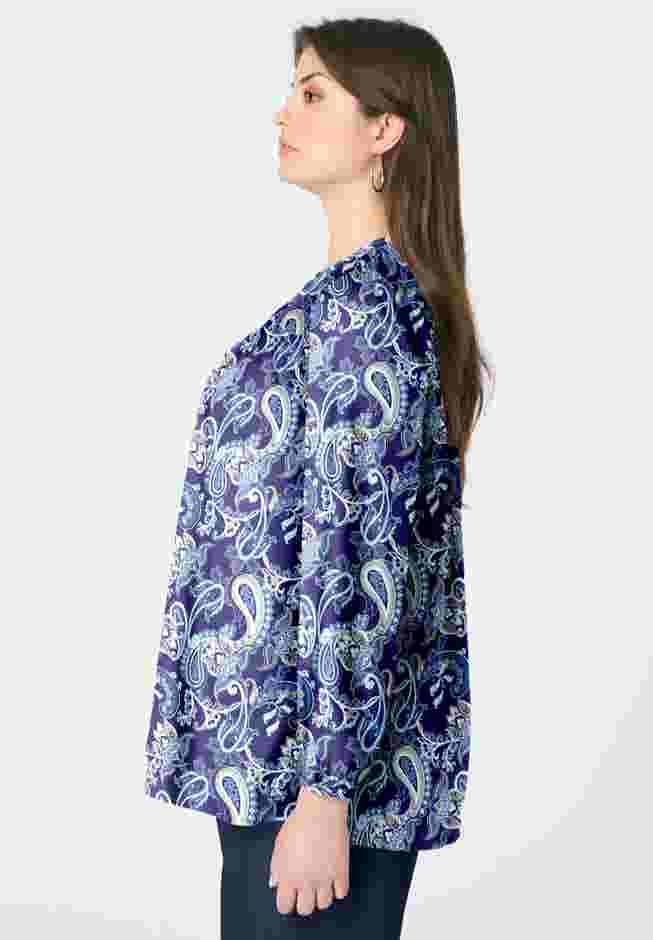 Buttoned V-Neck Blouse image number 2