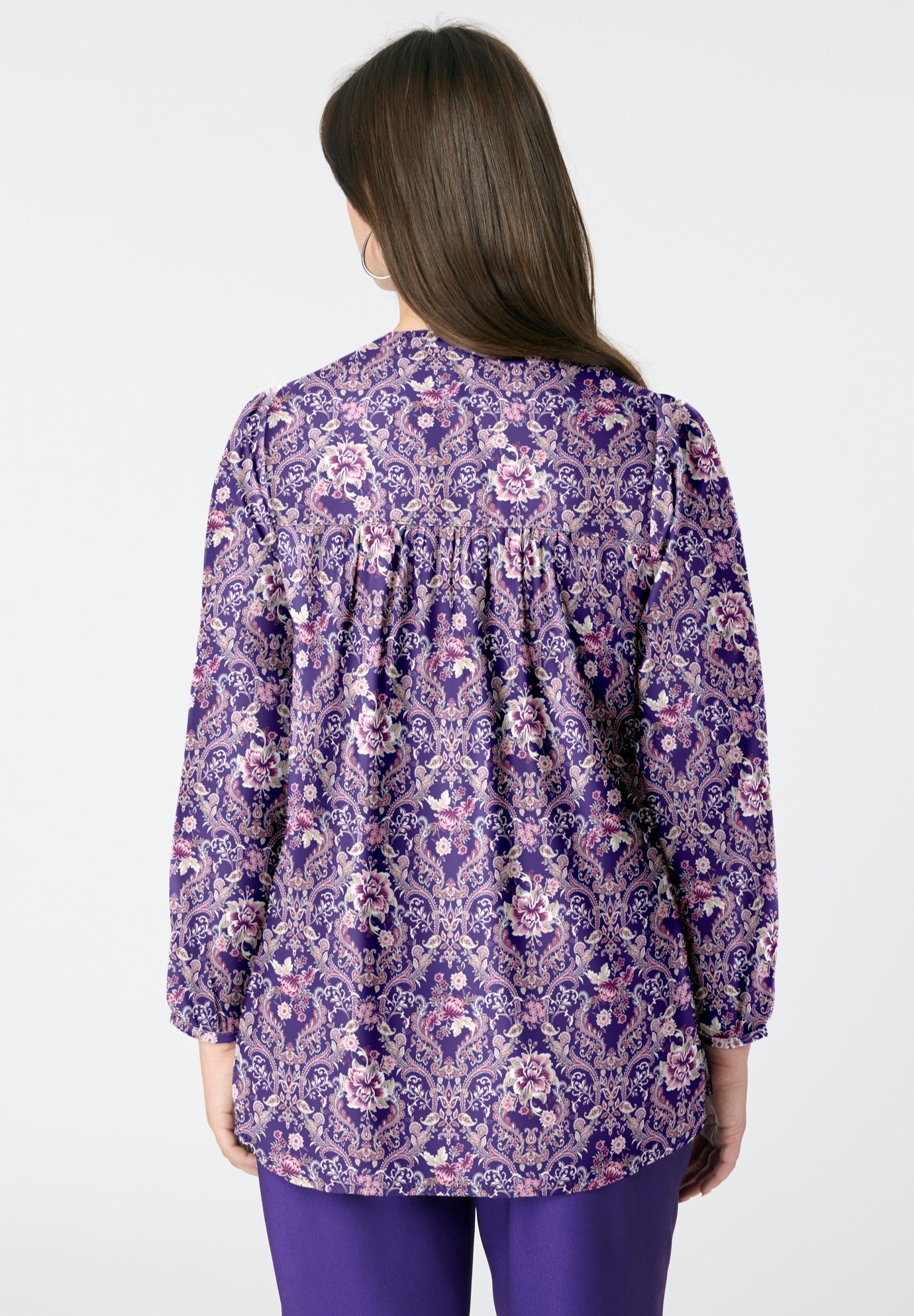 Buttoned V-Neck Blouse image number 1