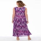 Plus Size Sleveless Hand-Crinkled Button-Front A-Line Maxi &ndash; Curvy Breezy Dress image number null