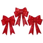 Pre-Lit Tinsel Bows, Set of 3 image number null