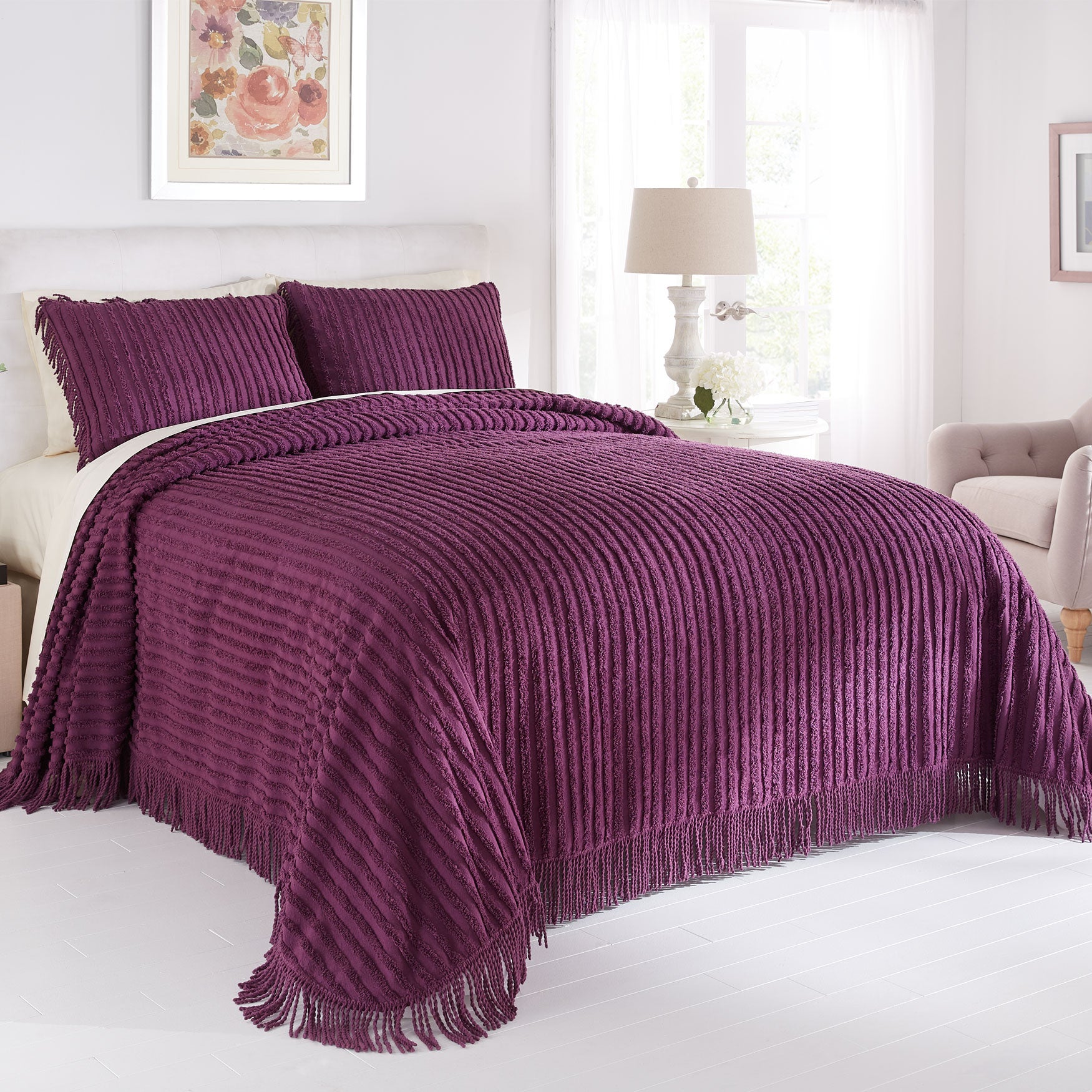 Chenille 100% Cotton Bedspread image number 0