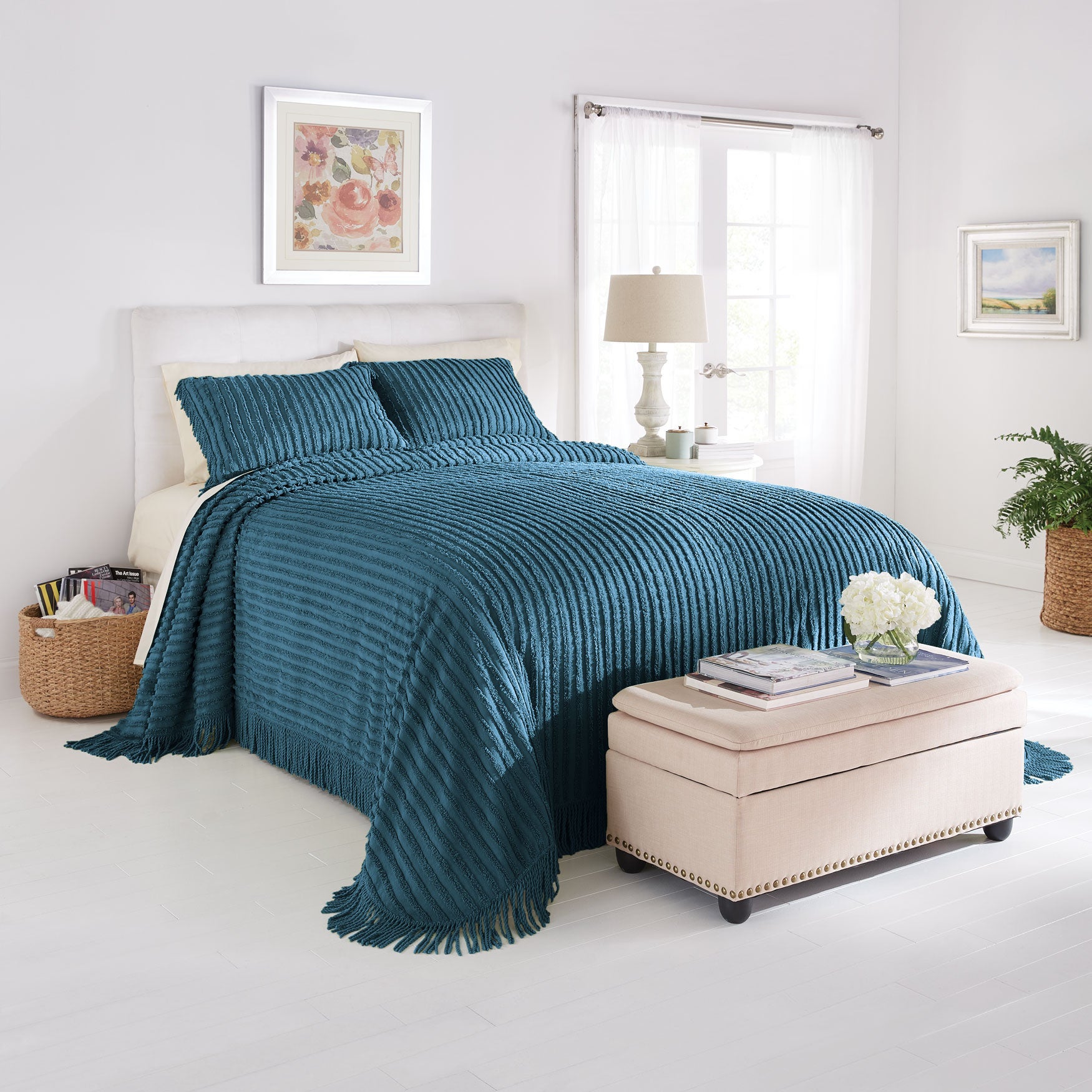 Chenille 100% Cotton Bedspread image number 0