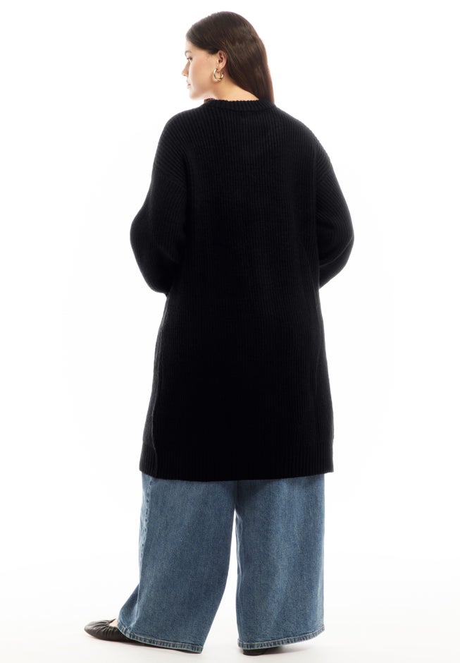 Midi-Length Button-Down Cardigan image number 1