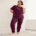 Short Sleeve Tee & Jogger 2-Piece Sleep Set image number null