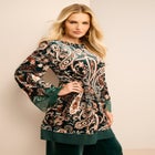 Lace-Trim Velour Tunic image number null